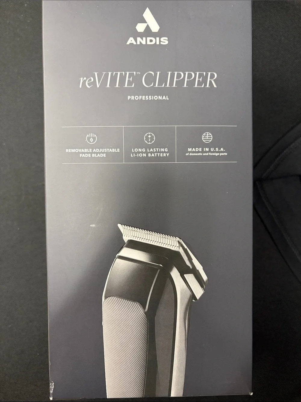Andis reVITE Clipper - Dark Gray and Silver